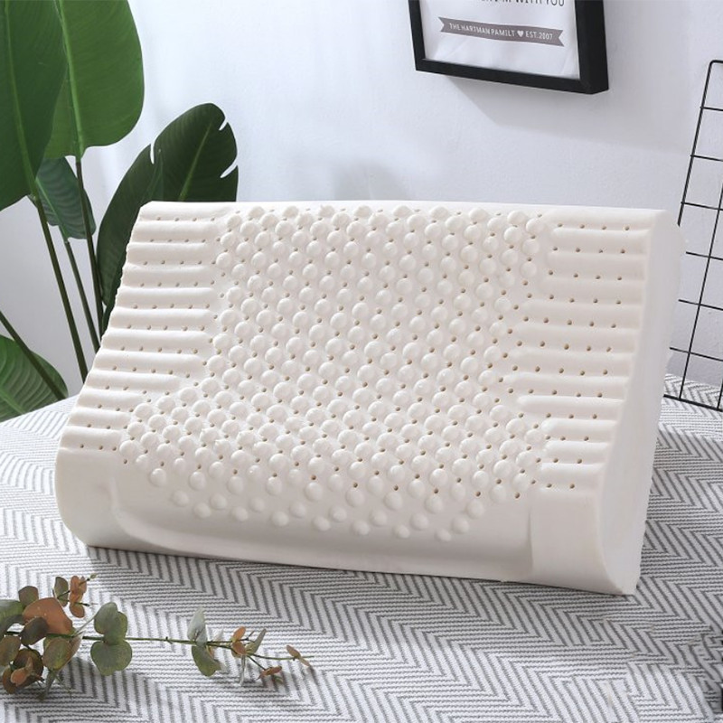 Wholesale natural fabric latex foam massage pillow (9)